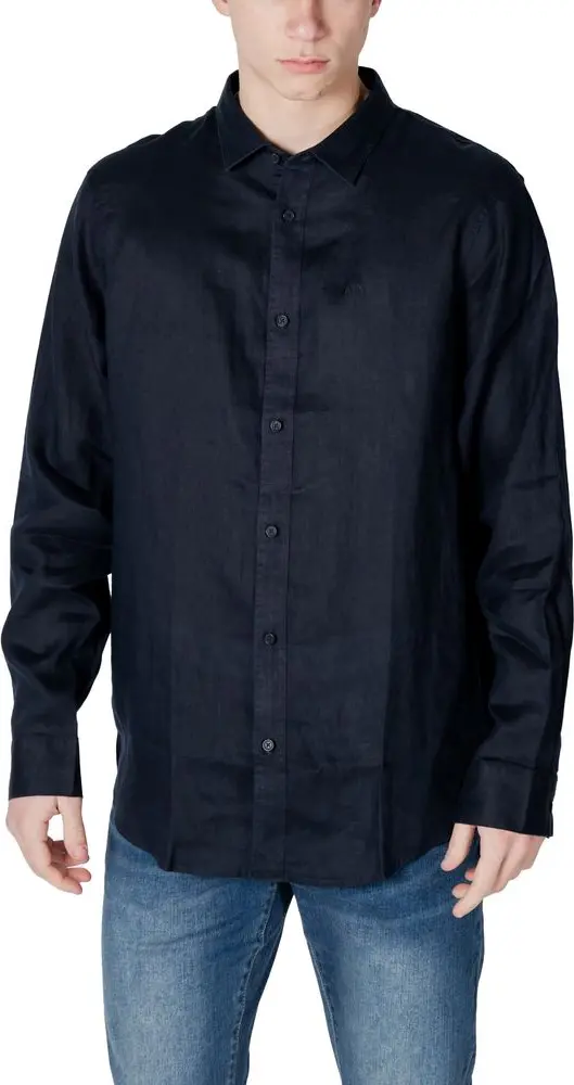 Blue Linen Dress Shirt