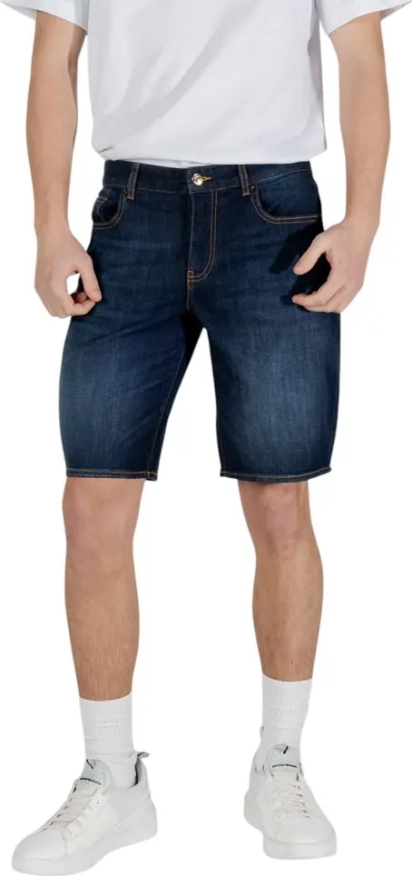 Blue Cotton Bermuda Shorts