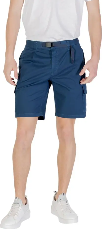 Blue Cotton Bermuda Shorts