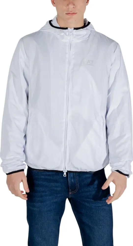 White Polyester Shell Jacket