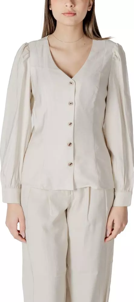 Beige Viscose Top
