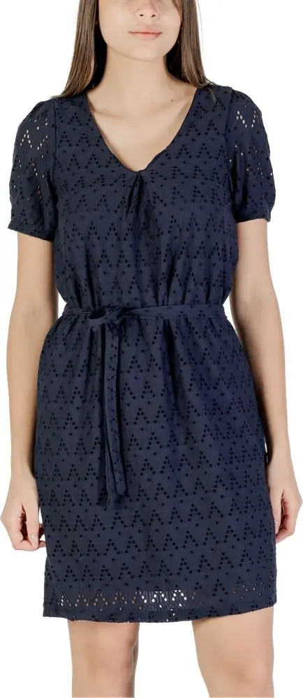 Blue Recycled Polyester Short Dress