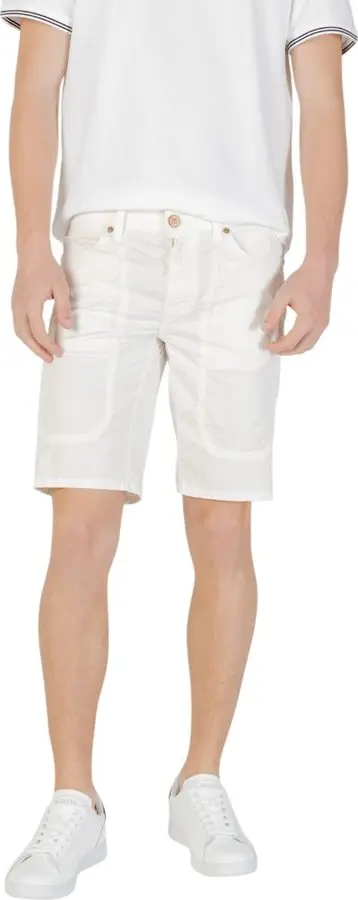 White Cotton Bermuda Shorts