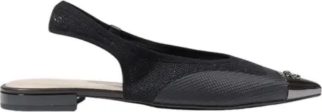 Black Leather Flat Sandals