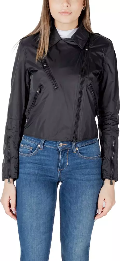 Black Polyamide Biker Jacket