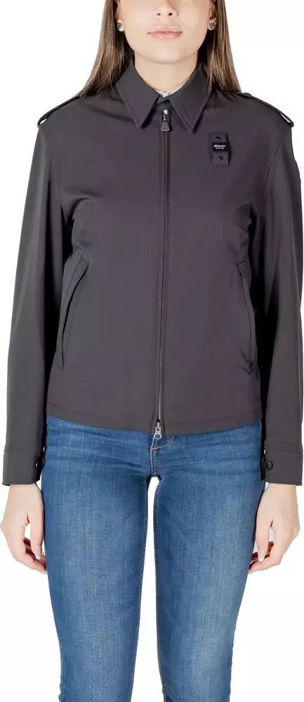 Black Polyamide Biker Jacket