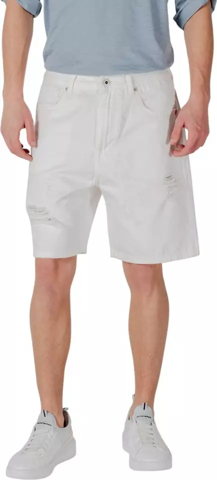 White Cotton Bermuda Shorts