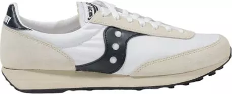 Black And White Leather Athletic Sneakers