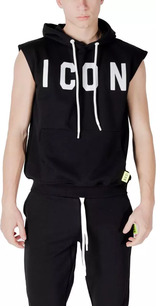 Black Cotton Hoodie