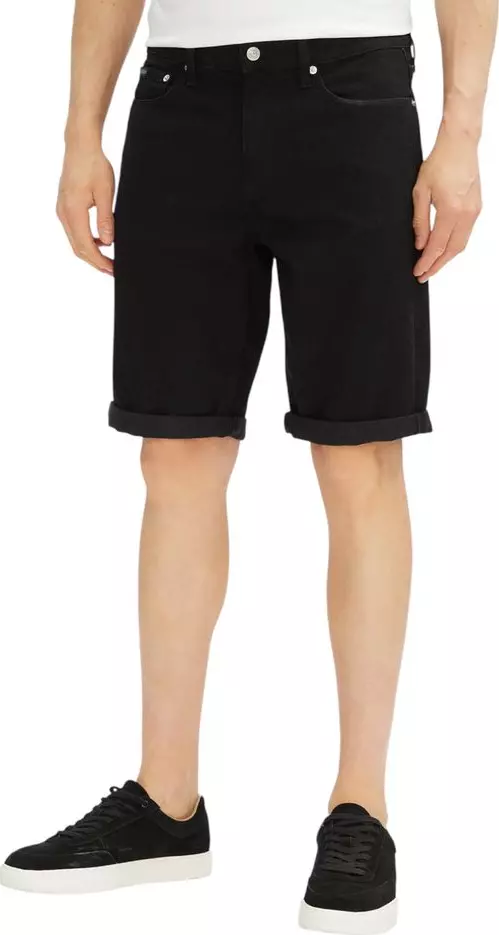 Black Cotton Bermuda Shorts