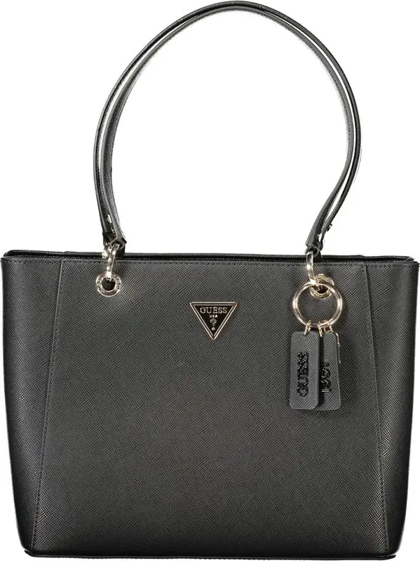 Black Polyurethane Women's Handbag