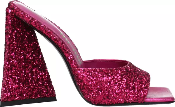 Pink Plastic Platform Sandals