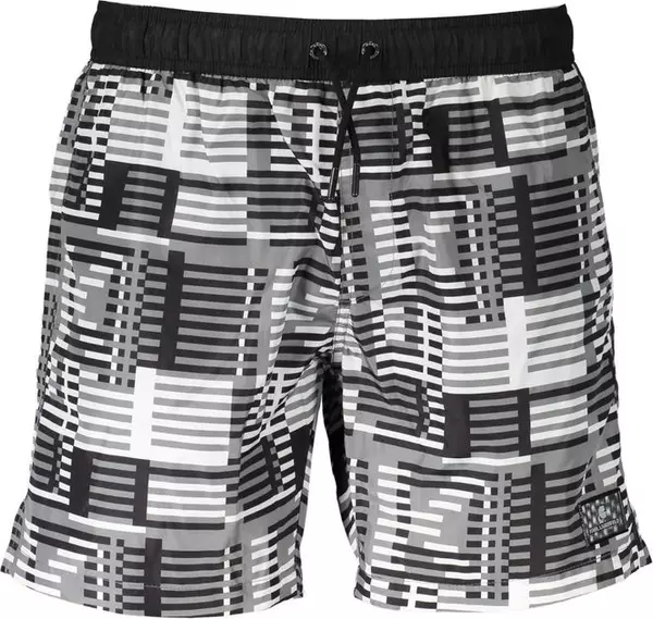Black Polyester Men's Swim Boxer
