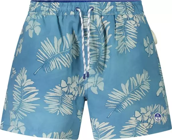 Azzurro Polyester Men Swim Boxer