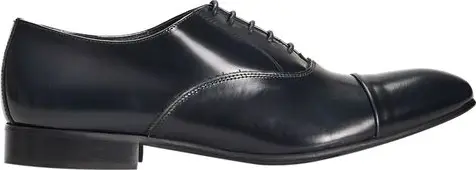 Blue Leather Men Shoe