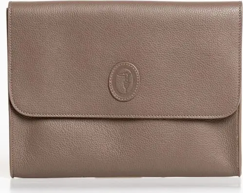 Brown Polyester Men Clutch