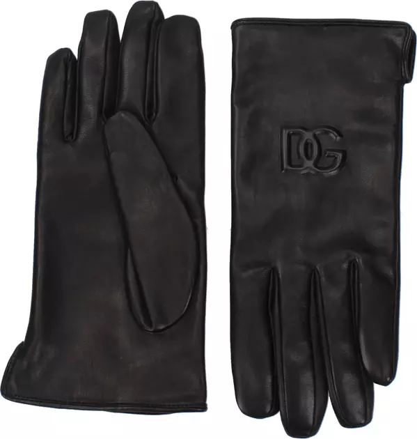 Black Leather Gloves