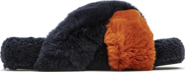 Blue Rabbit Fur Women Sandal