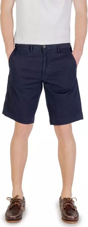 Blue Cotton Bermuda Shorts