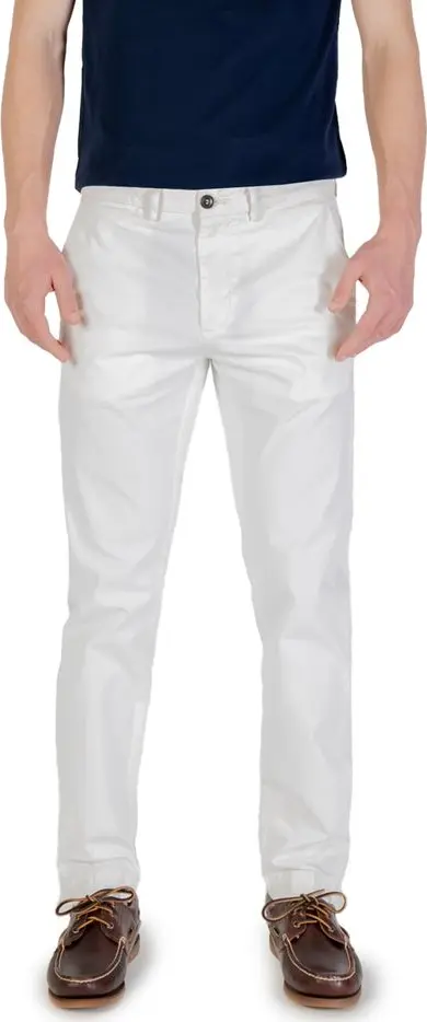 White Cotton Skinny Pants
