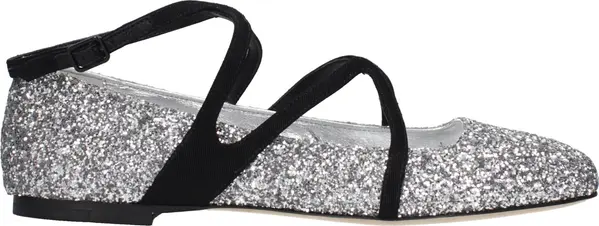 Gray Plastic Ballet Flats