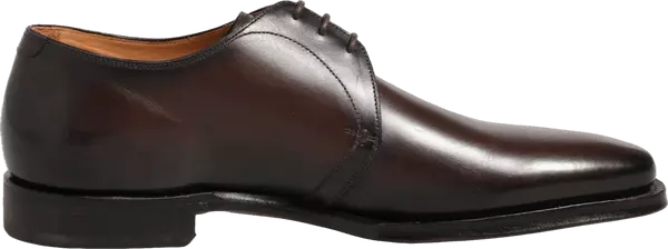 Brown Leather Lace Up Dress Men Derby Shoes