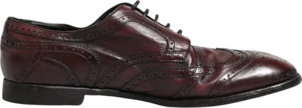Bordeaux Leather Lace Up Dress Derby Shoes
