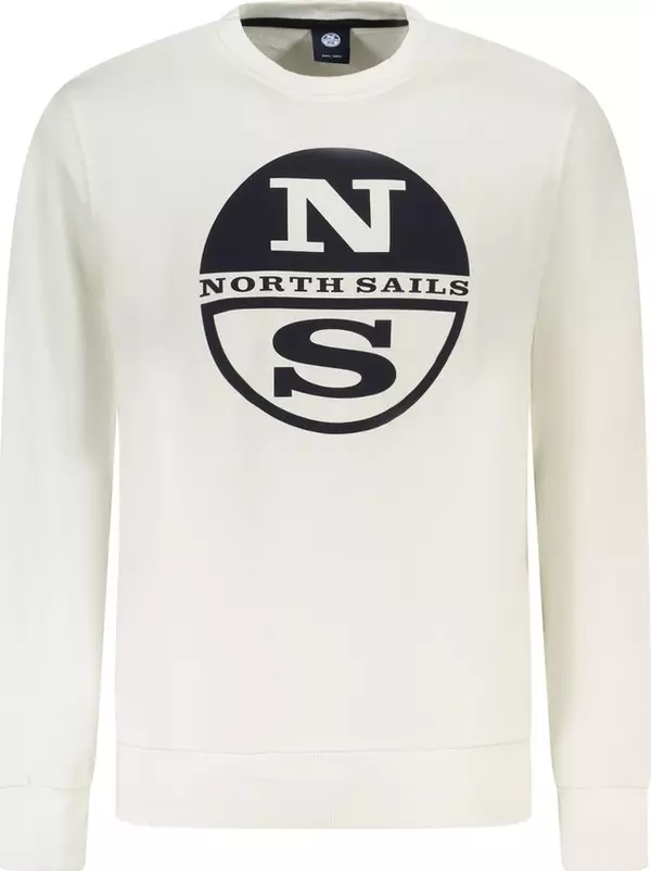 White Cotton Men's Sweatshirt