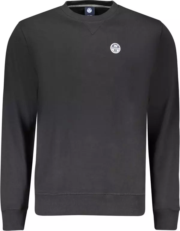 Black Cotton Mens Sweatshirt