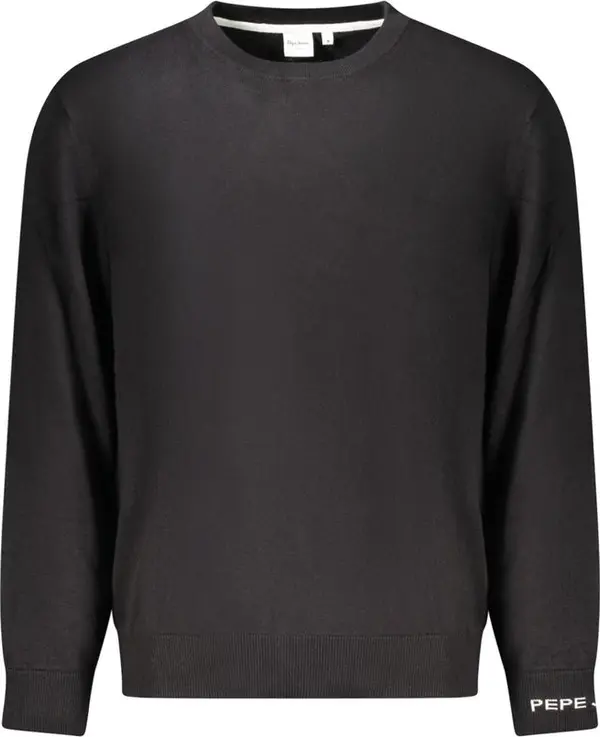 Black Cotton Men's Sweater