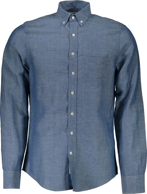 Blue Linen Men's Shirt