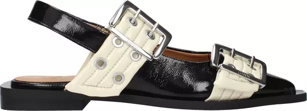 Black Polyethylene Flat Sandals