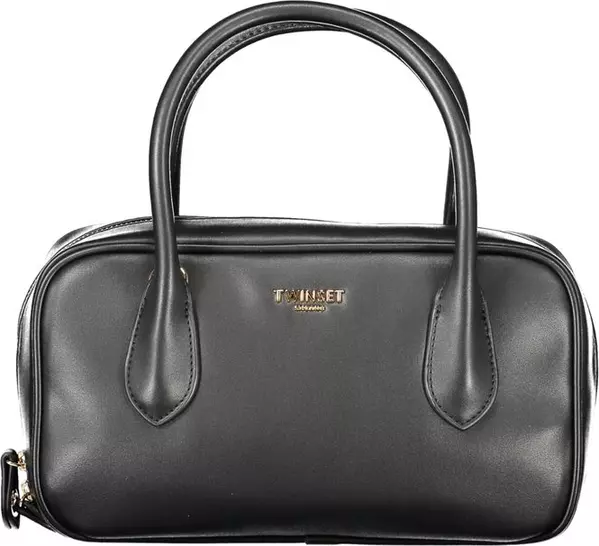 Black Polyurethane Women Handbag