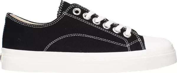 Black Fabric Low Top Sneakers