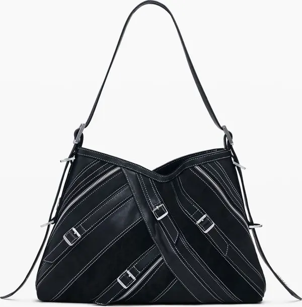 Nero Polyurethane Women Shoulder Bag