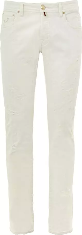Blue Cotton Skinny Jeans