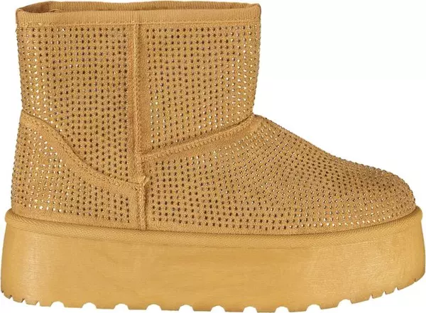 Marrone Polyester Women Boot