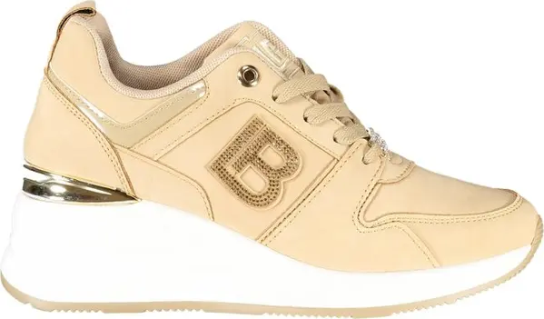 Beige Polyester Women Sneaker