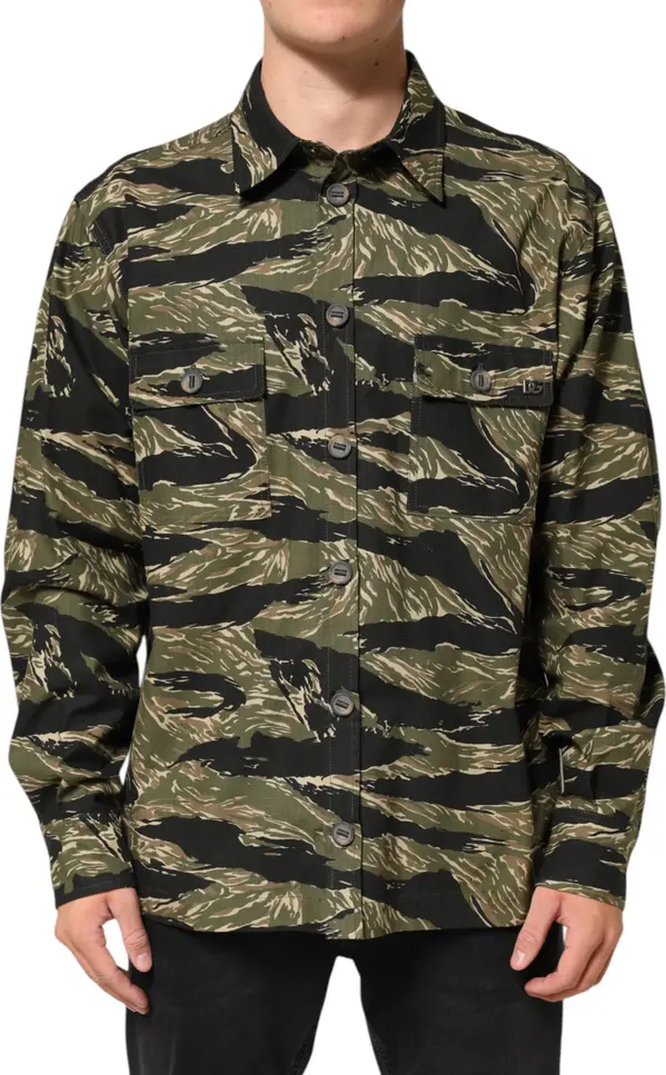 Multicolor Camouflage Cotton Casual Shirt