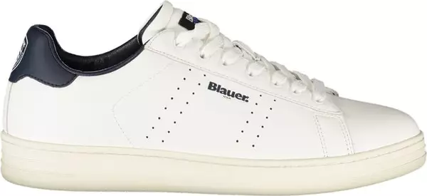 White Polyurethane Men's Sneaker