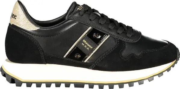 Black Leather Women Sneaker