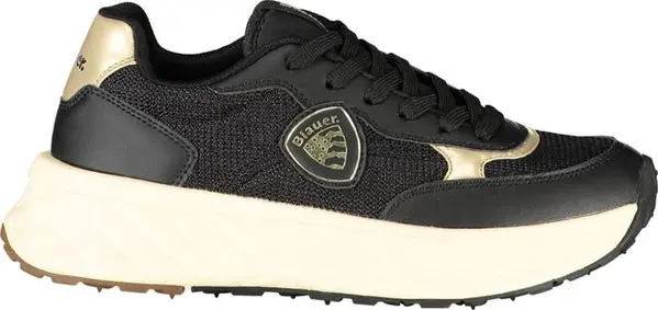 Black Leather Women Sneaker
