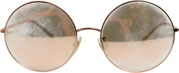 DG2215K Gold Metal Round Shades Eyewear Sunglasses