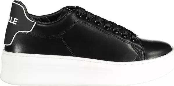 Black Polyurethane Women Sneaker