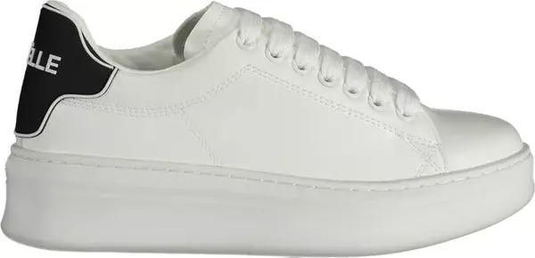 White Polyurethane Women's Sneaker