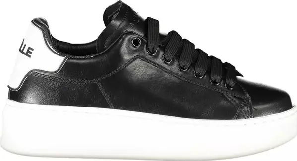 Black Polyurethane Women Sneaker