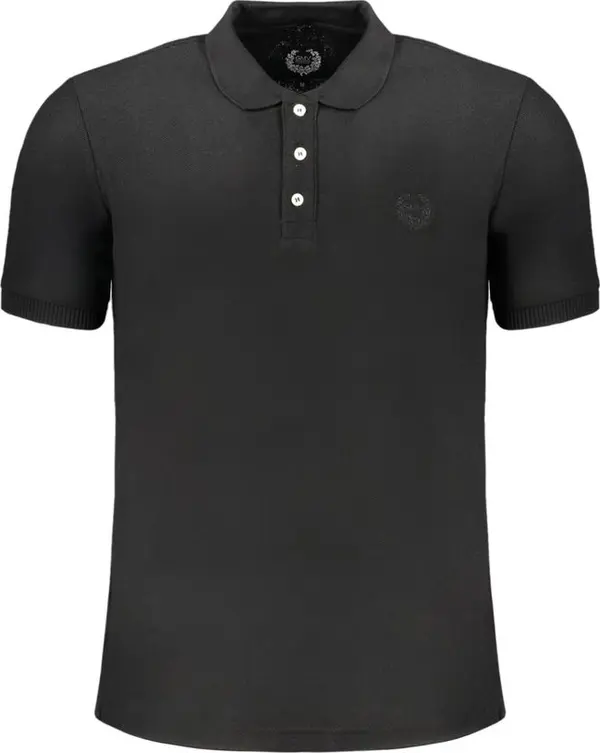 Black Cotton Men's Polo Shirt