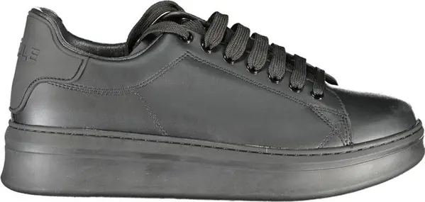 Black Polyurethane Men Sneaker