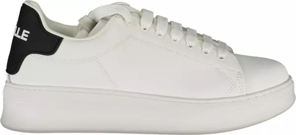 White Polyurethane Men Sneaker