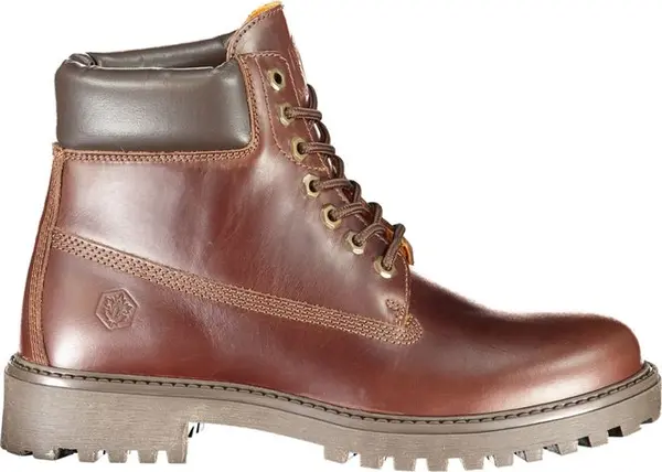 Marrone Pelle Mens Sneaker Boot